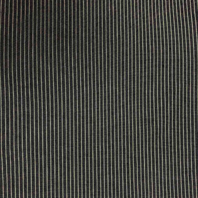 Gewebte gestreifte Baumwolle RAYCO Schwarz / Leinen